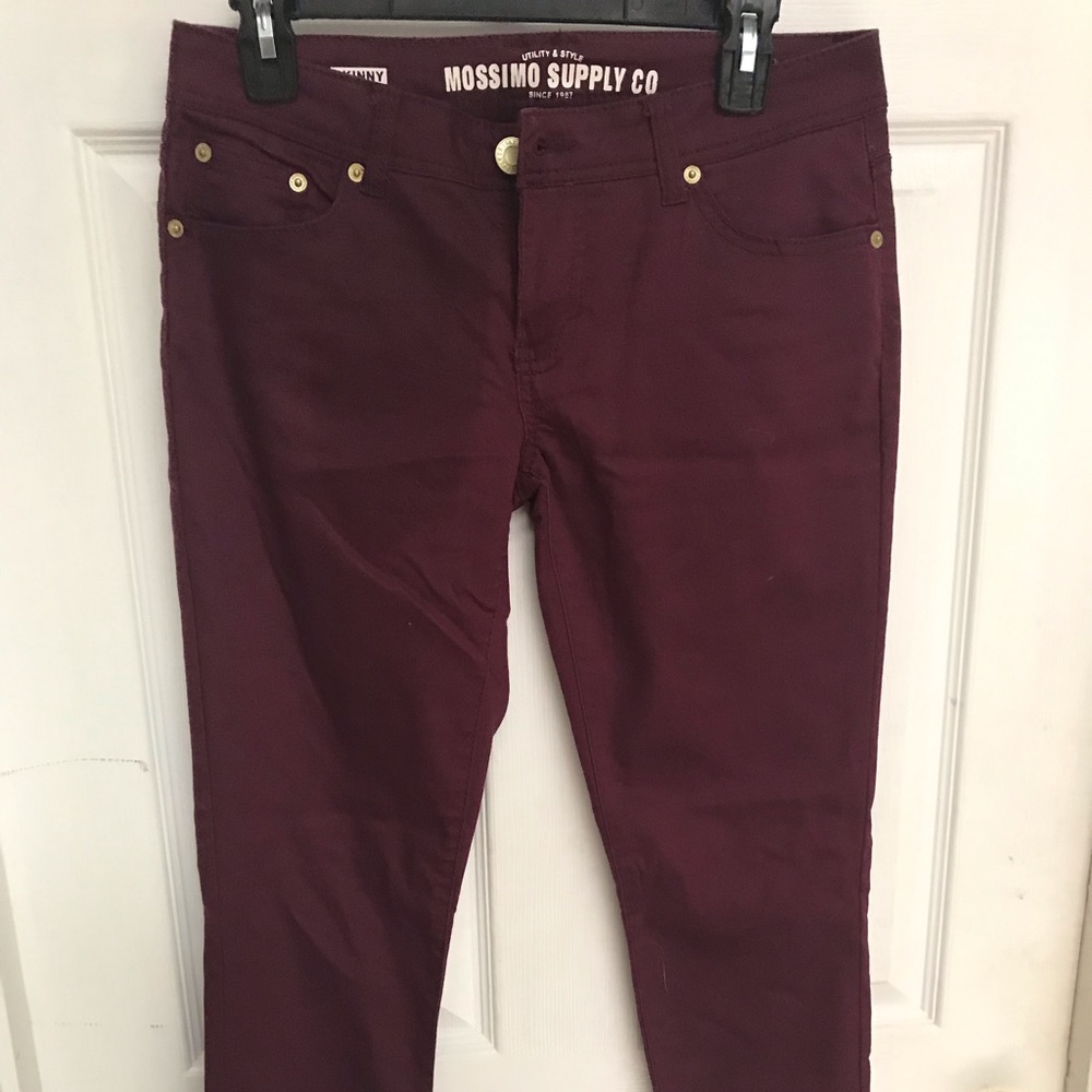 Mossimo maroon skinny pants
